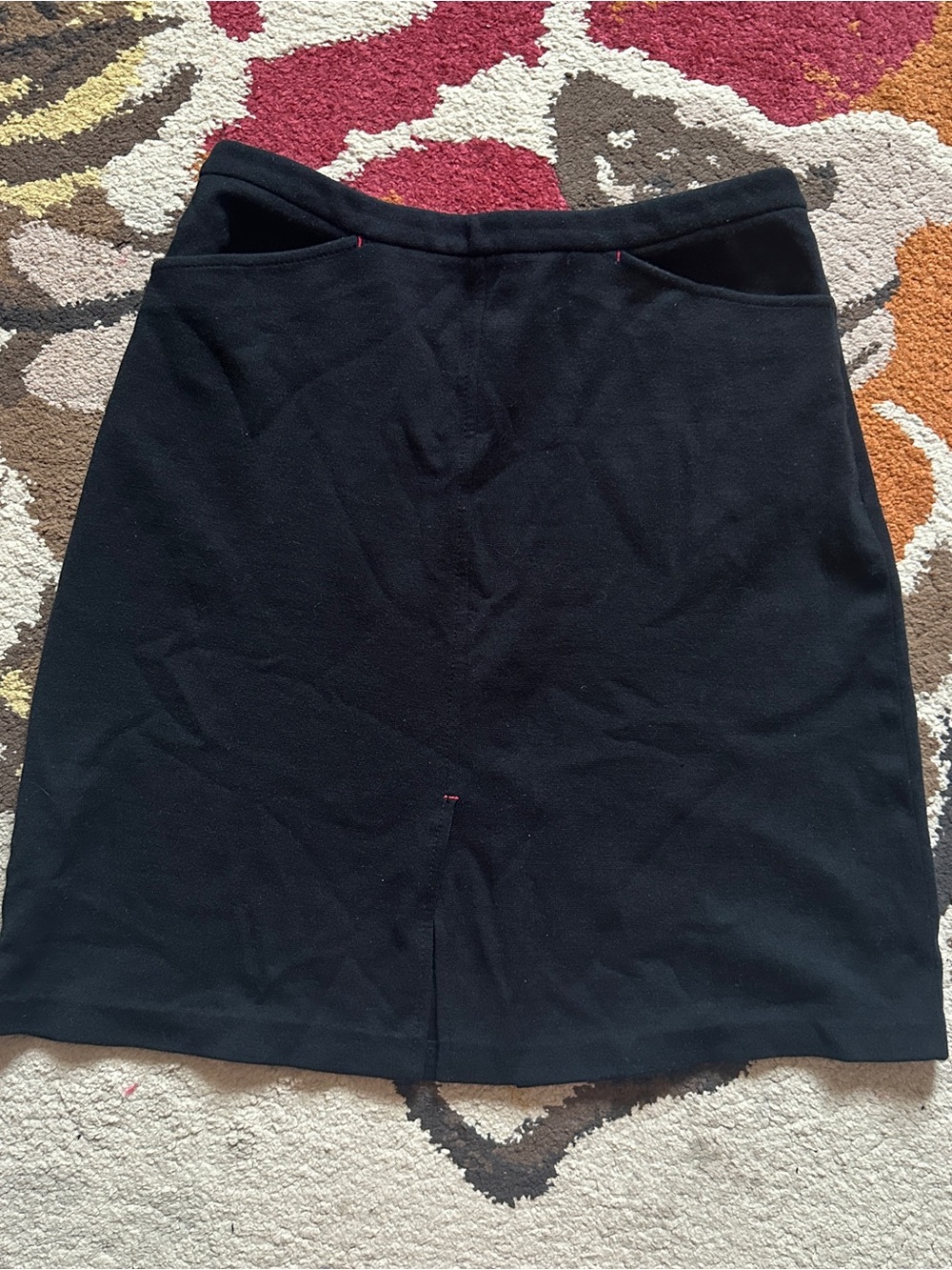 Office Siren Ann Taylor Black Wool Blend Petite Skirt | Size 10P